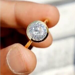 2.75ct Moissanite Solitaire Ring - 14K Yellow Gold, Size 7